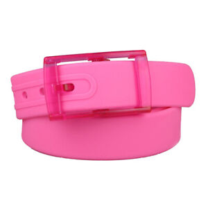 Adjustable Plastic Buckle Jelly Silicone Waist Belt Solid Cummerbund Waistband