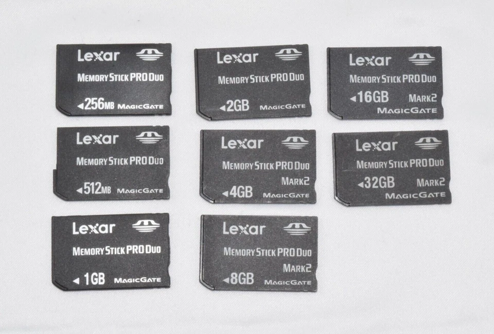 LEXAR Memory Stick Pro Duo Mark2 PSP Memory Card 256 512MB 1 2 4 8 16 32GB - Image 1 of 1