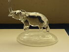 Moulded Glass Elephant 6"Base 4.75"Tall No hallmarks