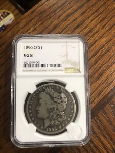 1896 O Morgan Silver Dollar NGC VG 8