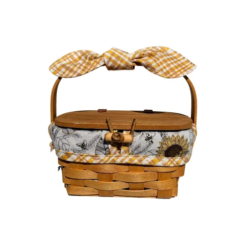 KIDDIE PURSE LINER & HANDLE TIE for your Longaberger Basket, w/Treasure Pocket Cover