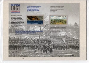 Scott #4523a (4522-4523) CIVIL WAR 1861 Forever Stamp Sheet of 12 Stamps Sealed - Picture 1 of 4