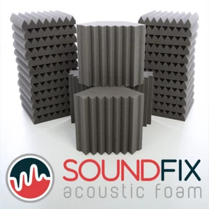 Acoustic Foam Tiles & Bass Trap Room Kits Grey - Multi-Variable Listing 24/48/72 - Picture 1 of 12