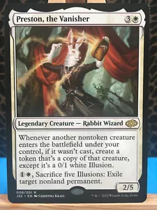 MTG - Preston, the Vanisher. Jumpstart 2022. Rare White Creature — Rabbit Wizard - Picture 1 of 2