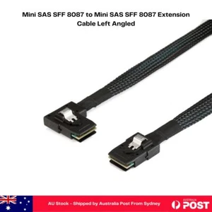 Mini SAS SFF 8087 to Mini SAS SFF 8087 Extension Cable Left Angled - Picture 1 of 3