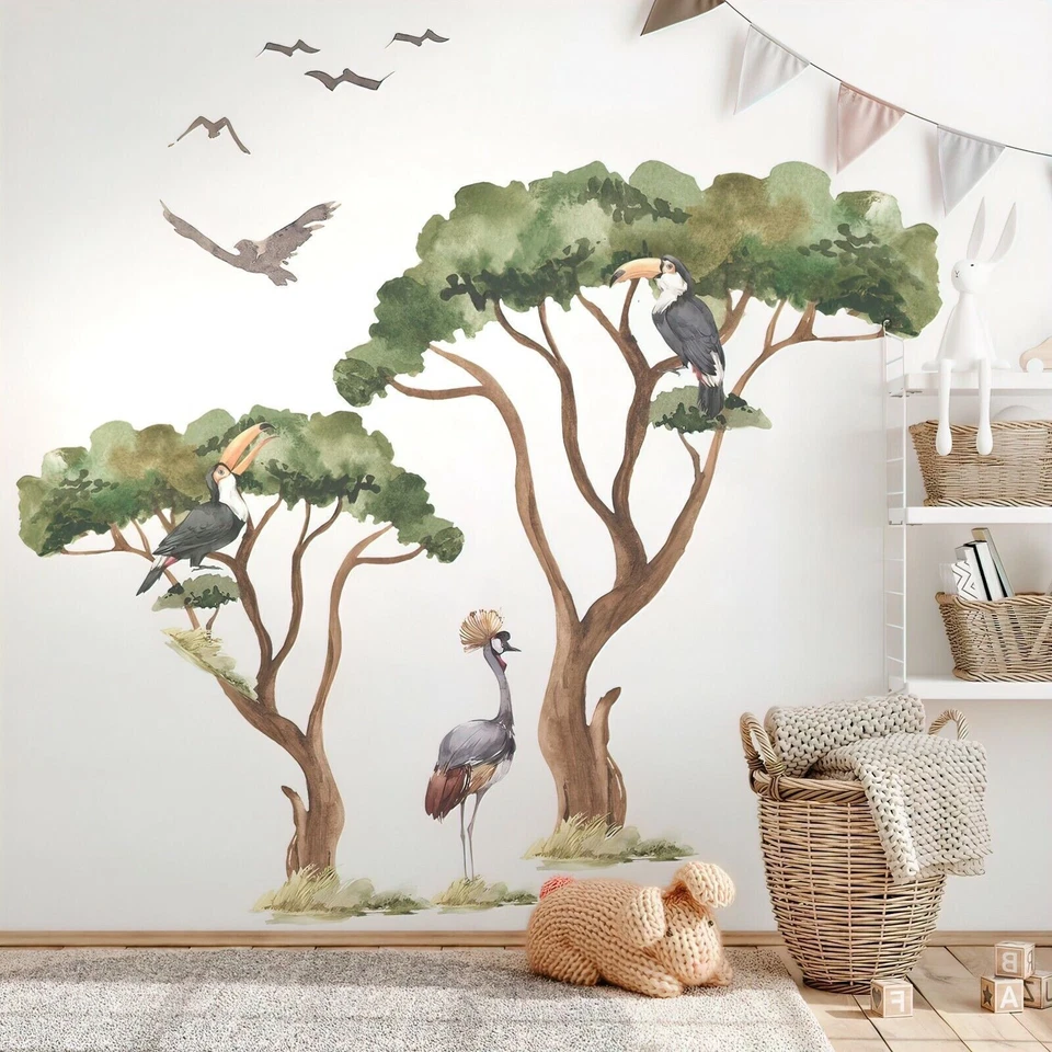 SAVANNA TREE Wall decal for kids safari nursery decor Africa tree wall decal - Image 1 of 2