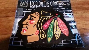NHL Chicago Blackhawks Logotipo en el GoGo COCHE PARRILLA DELANTERA AUTOMÁTICA LOGOTIPO ¡NUEVO! - Imagen 1 de 1