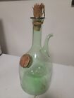 Vintage Italian wine decantor With Ice Chamber Green Glass