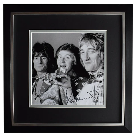 Rod Stewart Signed Framed LARGE Square Photo Autograph Music Faces AFTAL & COA Cover