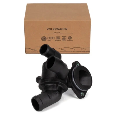 ORIGINAL VW Audi Seat Skoda Thermostat + Gehäuse GOLF 6 A3 2.0 TDI 03L121111AL - Bild 1 von 4