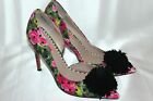 Betsey Johnson Multi-Color Floral Polka Dot Harly Pointed Toe Pumps Heels Sz 9.5