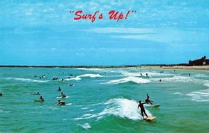 Florida Coast, Surf's Up, Surfers, postal vintage - Imagen 1 de 2