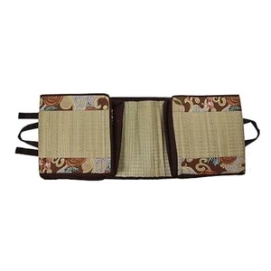 Foldable Mat with Korai River Grass Chatai ,15MM Soft Foam- 2.5X6 Feet (1 Pc) - Picture 1 of 6