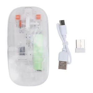 Transparente Drahtlose BT Maus Mit USB-Empfänger 2.4G 3 Justierbare DPI Com Teil - Bild 1 von 11
