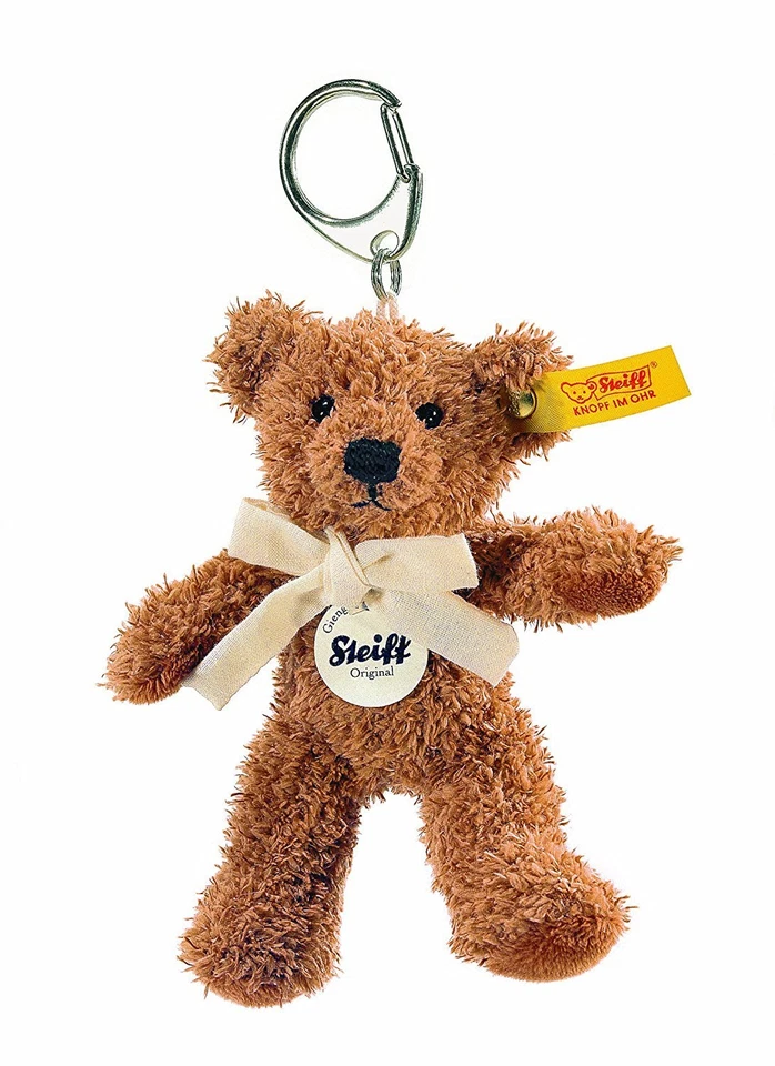 STEIFF® 111570 Schlüsselanhänger James Teddybär 12 cm, braun NEU RARITÄT