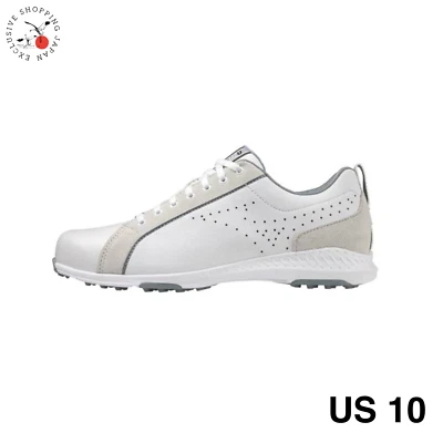Mizuno MZU LE Men's Spikeless Golf Shoes EEE WIDE Leather Rubber White US10 27cm - Image 1 of 4