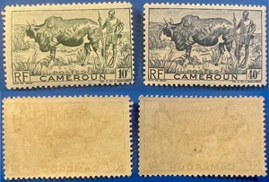 Kamerun 1946 10c & 40c Zebu Rinder Sc-304 & 306 MLH OG #W11 - US-Verkäufer - Bild 1 von 1