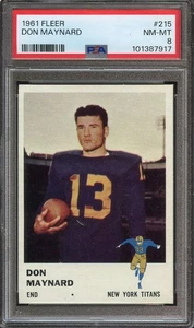 1961 Fleer #215 Don Maynard PSA 8 (RC) HOF *ADT6510 - Picture 1 of 2