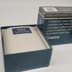 VINTAGE AUDIO CASSETTE MINI-DATA CARTRIDGE ERASER - GENEVA QM-230  - Picture 1 of 3