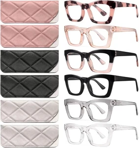 CCVOO 6 Pack Oprah Reading Glasses for Women, Eyeglasses, Blue Light Readers 2.0 - Picture 1 of 1
