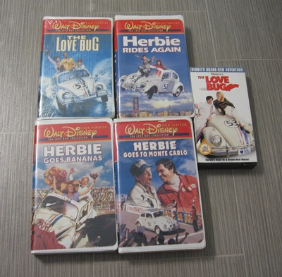 DISNEY VHS LOT - HERBIE THE LOVE BUG, RIDES AGAIN, MONTE CARLO, BANANAS + NEW - Image 1 of 4