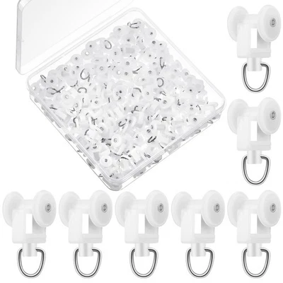 Ролики для штор планеров пластиковые крючки для потолочных штор 100 шт. - Изображение 1 из 4