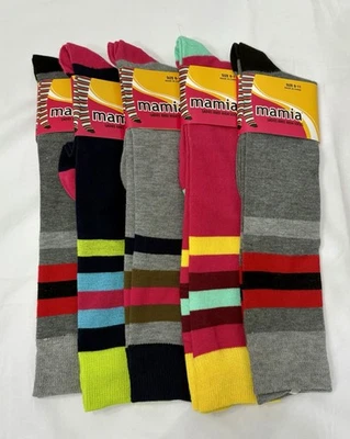 Mamia Knee Hi Socks 5 Pack, W 9-11 - Image 1 of 4