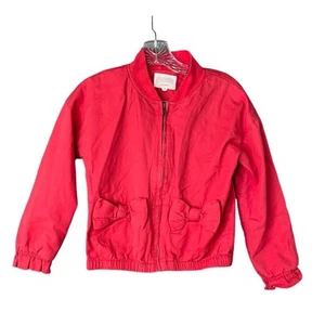 Gymboree Go Outside Girls Jacket Coat Size XL 14 Red Bows 100% Cotton Authentic - Picture 1 of 11