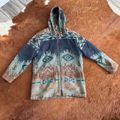 Vintage Woolrich Wool Aztec Western Coat Jacket Size MEDIUM Navajo - Image 1 of 4