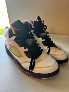 NIKE Air Jordan 5 Retro "Alternate Bel-Air" - White/Purple - Size US 10 - Picture 1 of 6