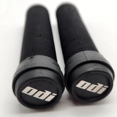ODI Soft Flangeless Black Longneck Grips Softies for BMX Bikes & Scooters 135mm - Image 1 of 3