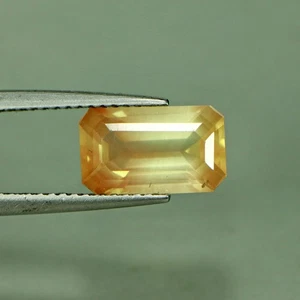 2.56 Cts BEST Natural Andesine Octogan Cut Orangy Yellow Loose Gemstone - Picture 1 of 3