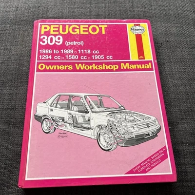 Haynes Owners Workshop Manual Peugeot 309 Years 86-89 Petrol Hardback  - Image 1 of 4