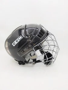 Vintage CCM HT2-L Senior Large Black Hockey Helm Made in Canada mit 480L Käfig  - Bild 1 von 10