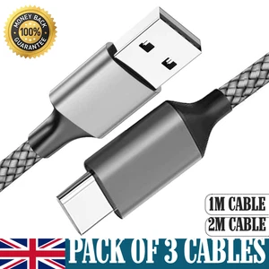 Heavy Duty Braided 3M 2M USB Charger Cable For iPhone 14 13 12 SE 11 PRO 8 7 6 X - Picture 1 of 10