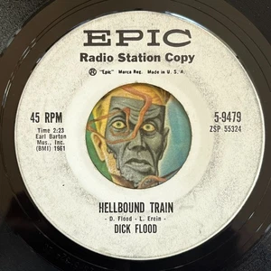 HEAR Dick Flood 45 Hellbound Train / Judy rockabilly popcorn country honky tonk - Bild 1 von 2