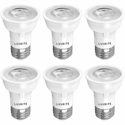 Luxrite PAR16 LED Bulb 2700K 450lm Enclosed Fixture Rated E26 Base 6-Pack - Image 1 of 4