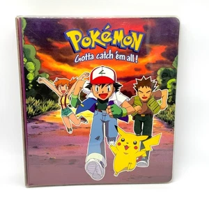 Vintage Pokemon 2" 3-Ring Binder 90s Nintendo Game Freak Ash School Supplies - Picture 1 of 8