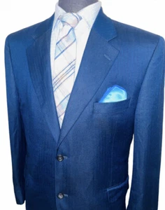 SUPER SOFT JACK VICTOR VALUTOWOOD NAVY BAMBOO SPORT COAT SZ 41 - Picture 1 of 6