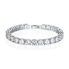 6mm Round White Color Zircon Simple Style Bracelet Men's Jewelry Gift for Lover
