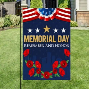 NEW! Memorial Day American Veterans Day Flag House Flag Garden Flag Home Decor - Picture 1 of 7