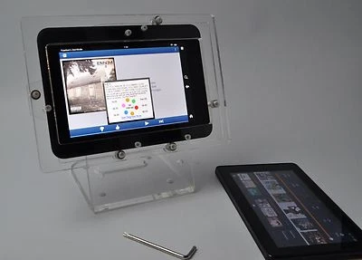 Clear Acrylic Anti-theft Desktop Stand for Amazon Kindle Fire 7 2015/2017/2019 - Image 1 of 4
