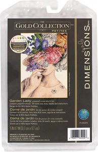 Dimensions Counted Cross Stitch Kit - Garden Lady - 5"X7" New - Picture 1 of 1