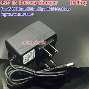 4.2V 1A AC/DC US Adapter Charger For 1S Lithium Li-ion LiPo Battery Packs - Picture 1 of 7