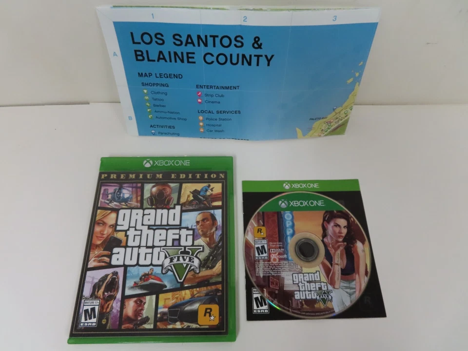 GRAND THEFT AUTO V PREMIUM EDITION WITH WORLD MAP  - XBOX ONE VIDEO GAME - Image 1 of 1
