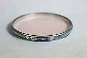 VINTAGE CANON 58MM SKYLIGHT 1X SILVER CHROME NICE AND CLEAN GLASS - Bild 1 von 2