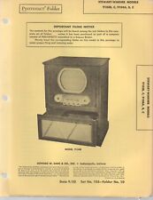 1950 STEWART-WARNER 9103B TV TELEVISION SERVICE MANUAL photofact 9104a 9104b c