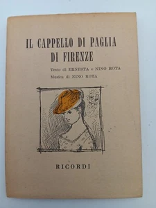 Il cappello di paglia di Firenze Farsa musicale in 4 atti Ed. Ricordi anno 1955 - Picture 1 of 3