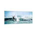 Cuadro Sobre Vidrio 100X40cm Cuadros Pared Kite-Surfing Agua Mar Wall Art Prints