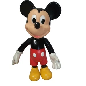 Modellino giocattolo articolato vintage Disney Topolino vinile 6 1/2" posabile - Foto 1 di 4